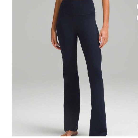 Navy Lululemon Flare Leggings “Groove Super High Rise Flare Pant Nulu - Picture 2 of 2